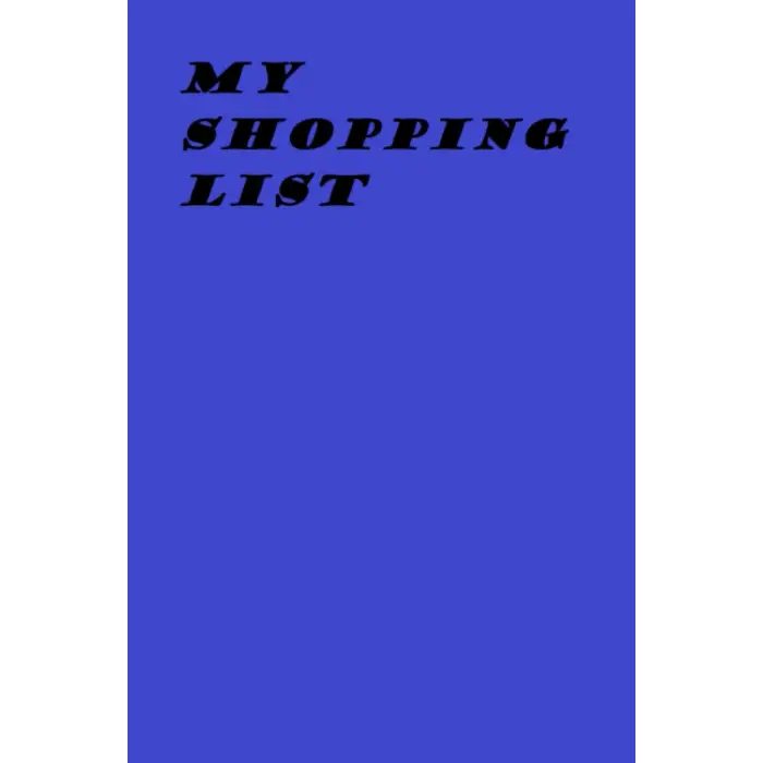 My Blue Shopping List, 6x9, 100 Pages