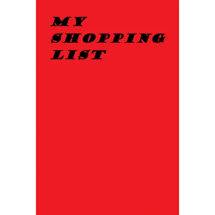 My Red Shopping List, 6x9, 100 Pages