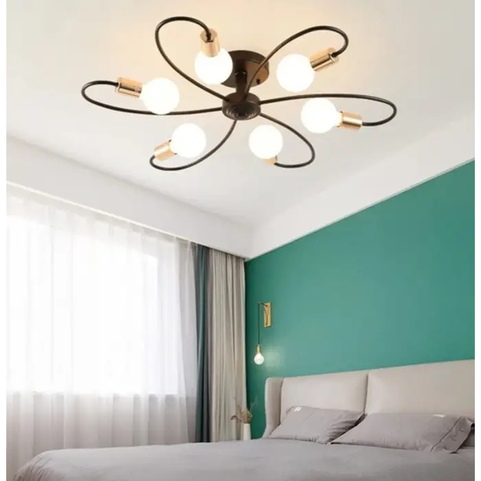 Mylights Retro Plofonyer Tavan Avize Rustik Altılı