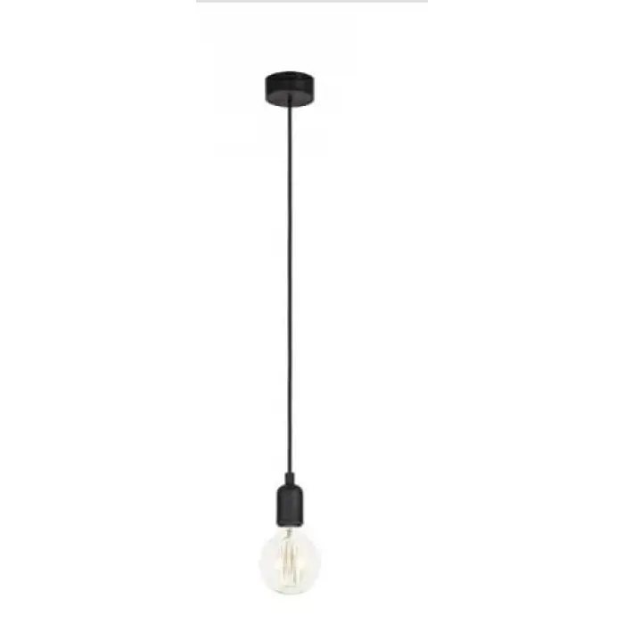 Mylights Retro Rustik Tekli Sarkıt Siyah Avize
