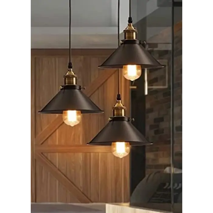 Mylights Retro Üçlü Rustik Avize Metal Sarkıt 30 Cm
