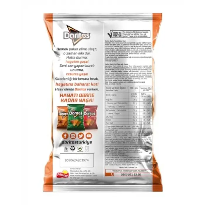 Nacho Peynirli Mısır Cipsi Süper Boy 130 g