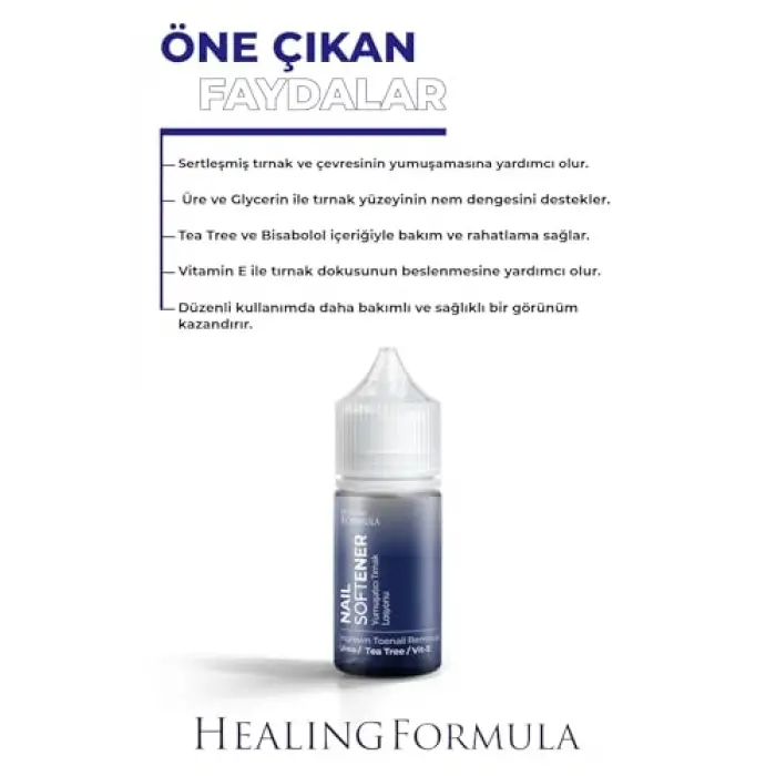 Nail Softener, Üre ve Tea Tree Extract İçerikli Tırnak Yumuşatıcı, 30 ml