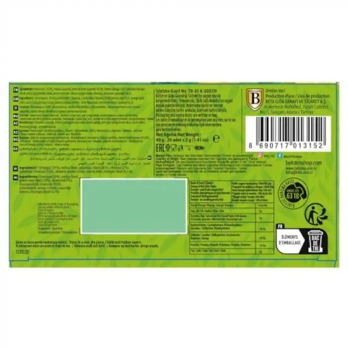 Nane Limon Çayı 20 Adet - Beta Herbtea Collection