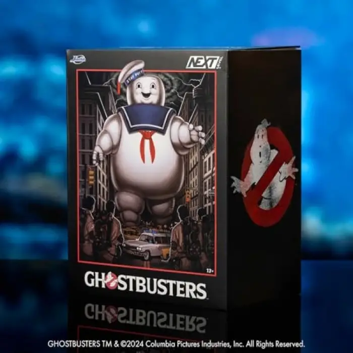 Nano Scene Stay Puft Marshmallow Man Figür, 15 cm, Ecto-1 Araç ile