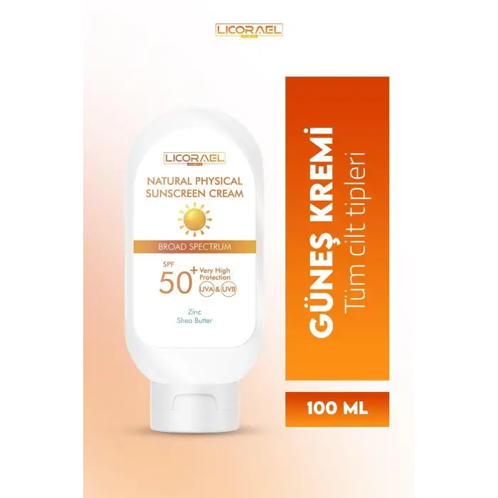 Natural Physical Sunscreen Cream SPF50+, 100 ml