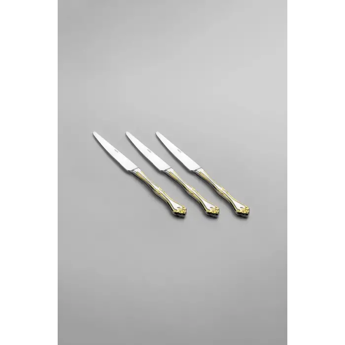 Nehir Lalezar Altın Sade 6 Adet Tatlı Bıçak