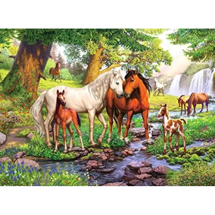 Nehirde Atlar 300 Parça Puzzle