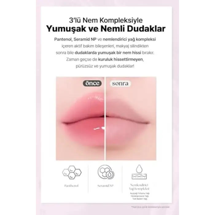Nemlendirici, Parlak Bitişli Mini Tint Objet Glossy Mini (007 Blush Drop)