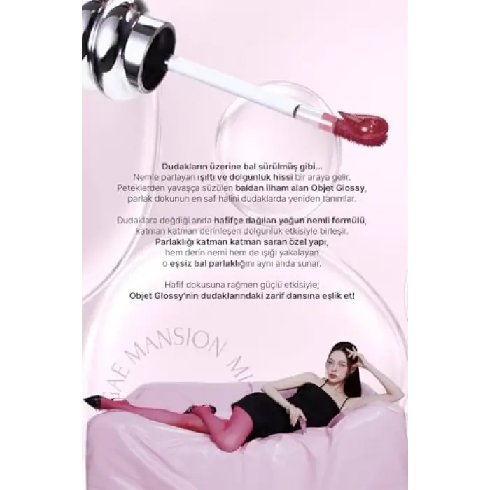 Nemlendirici, Parlak Bitişli Tint Objet Glossy (007 Blush Drop)