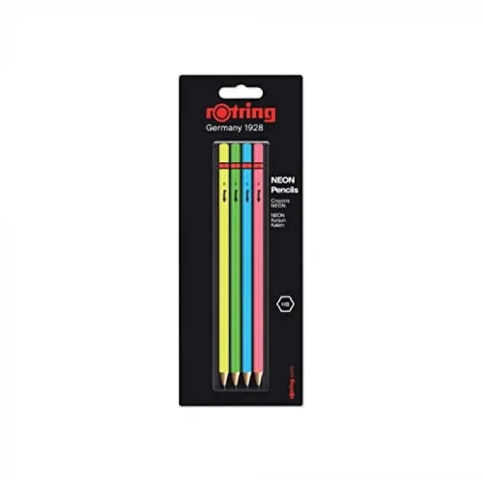 Neon Kurşun Kalem, 4lü Paket