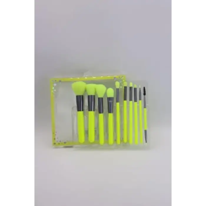 Neon Makyaj Fırçası Seti, 10lu