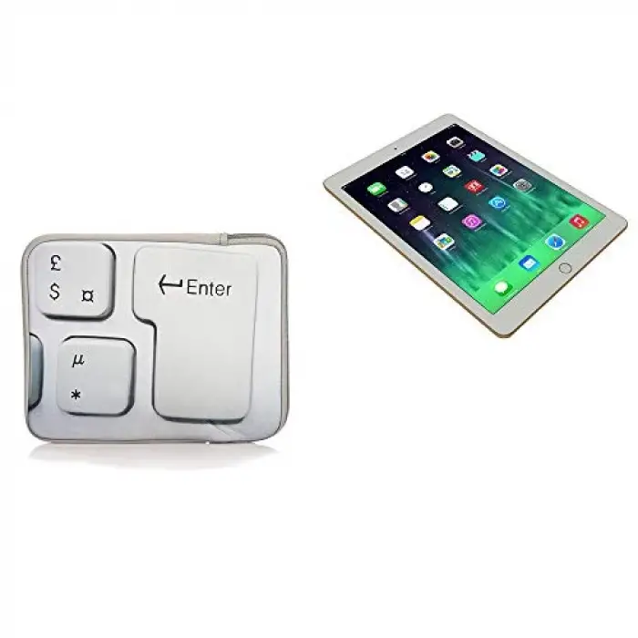 Neopren iPad Kılıfı Gri Klavye