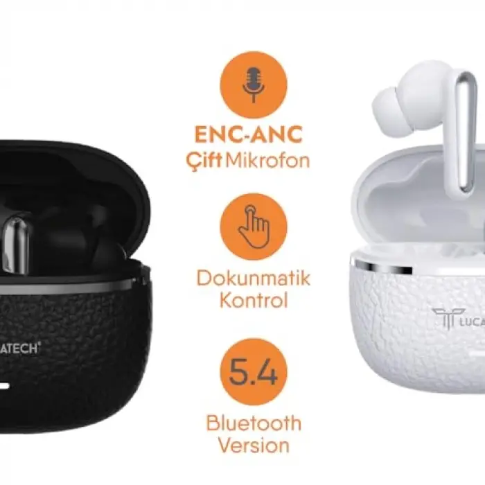 Neptün Bluetooth Kulaklık – ENC & ANC Yedek Silikonlu (Siyah)
