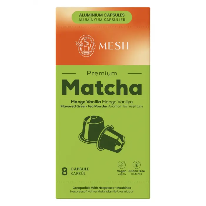 Nespresso Uyumlu Mango Vanilya Aromalı Matcha Kapsül 8li