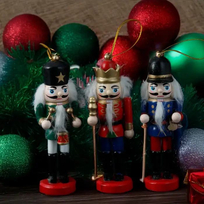 New Year 3 Parça Nutcracker 12 cm