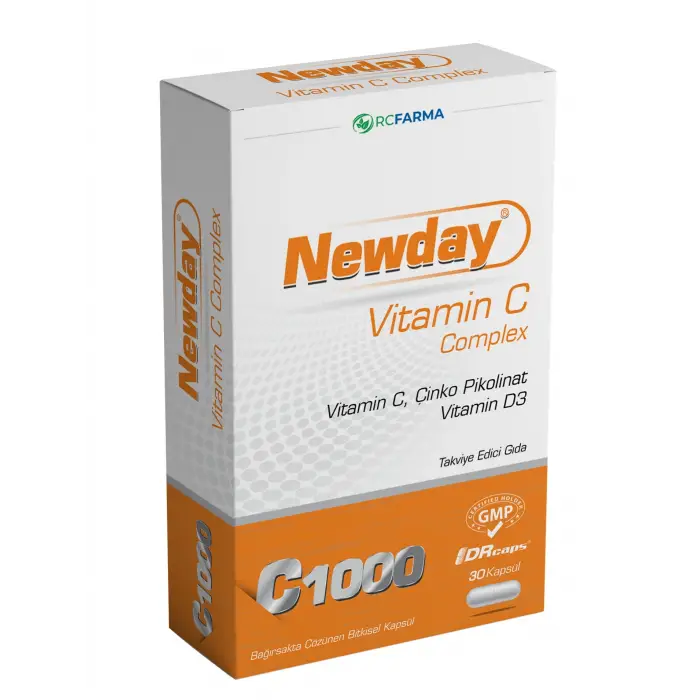 Newday Vitamin C Complex Çinko Pikolinat 30 Kapsül