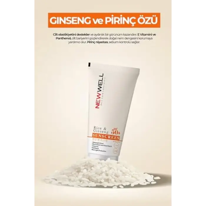 Newwel Rice &Ginseng Sunscreen 50SPF