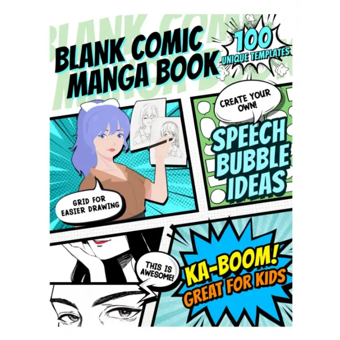 NIL Tech Unleash Your Creativity The Grid-Guide Blank Comic Book Sketchpad
