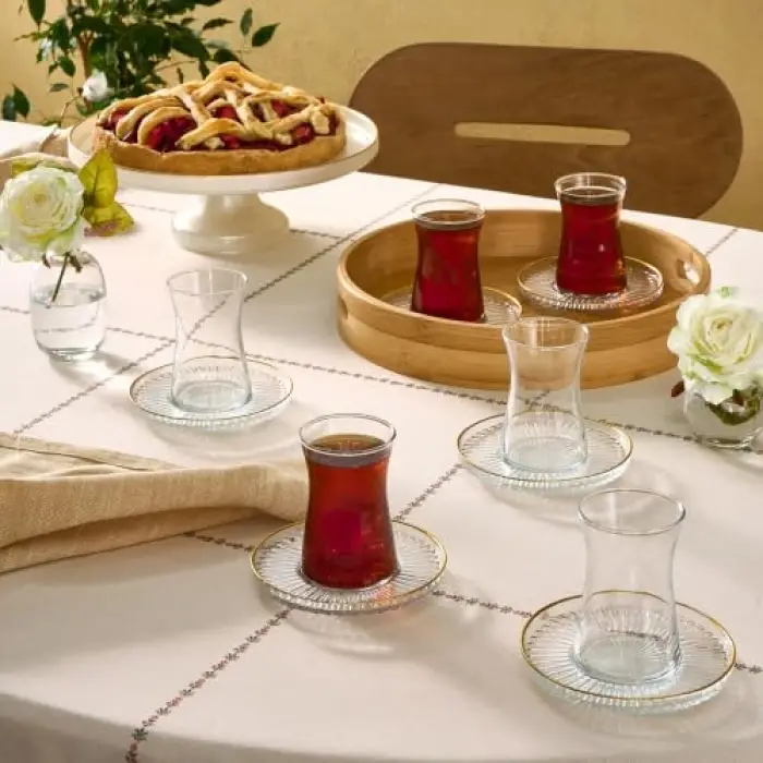 Nilüfer 12 Parça Çay Seti