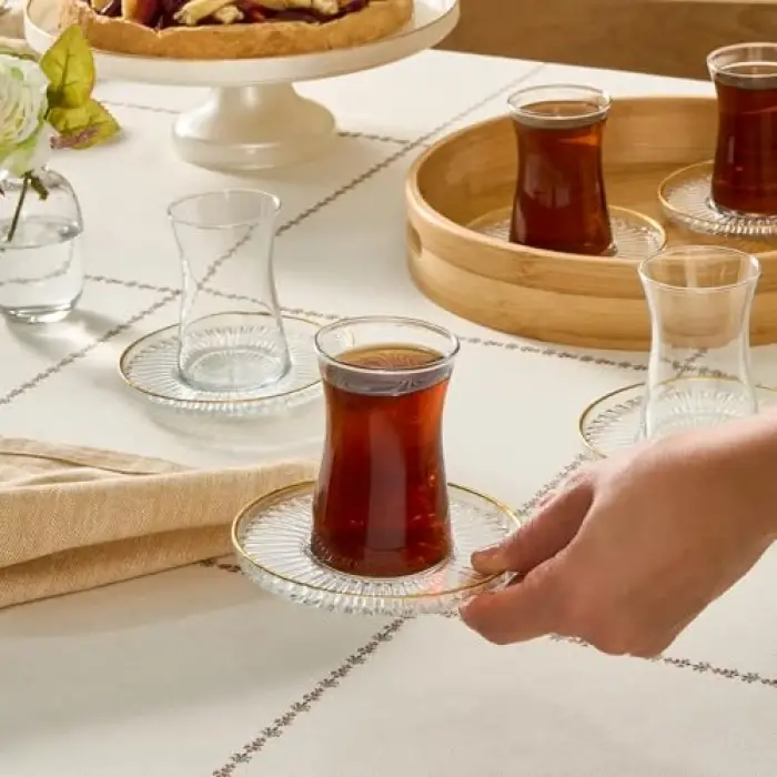 Nilüfer 12 Parça Çay Seti
