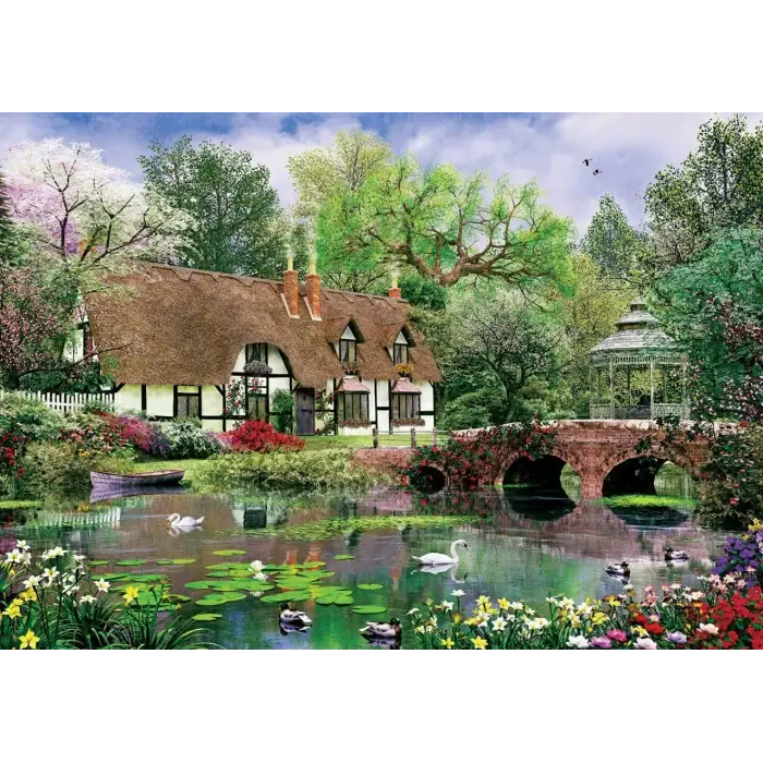 Nilüfer Çiçekleri 1000 Parça Puzzle