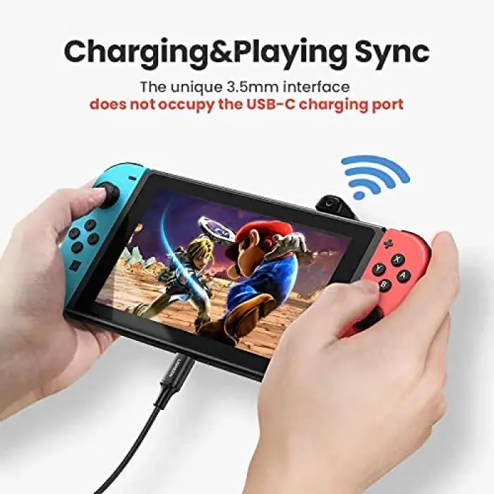 Nintendo Switch için Bluetooth 5.0 Verici Ses Adaptörü, Siyah