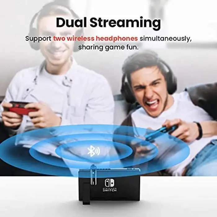 Nintendo Switch için Bluetooth 5.0 Verici Ses Adaptörü, Siyah