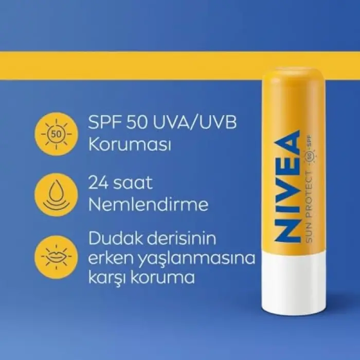 NIVEA Sun SPF50+ Dudak Bakım Kremi