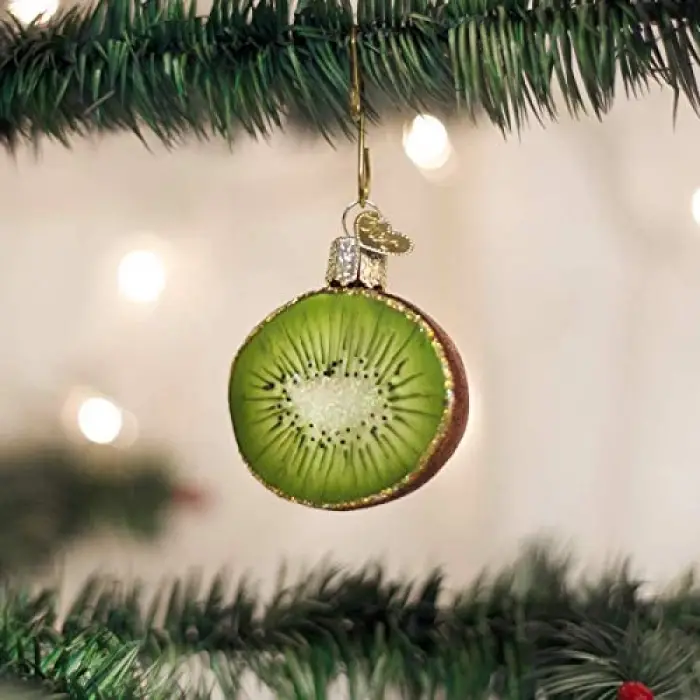 Noel Ağacı için Kivi Cam Üflemeli Süsler