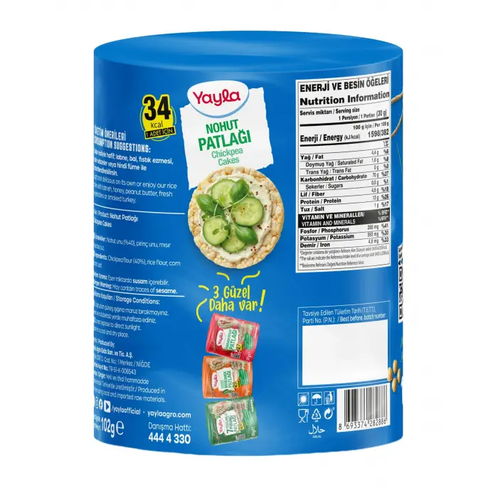 Nohut Patlağı Silindir 102 Gram