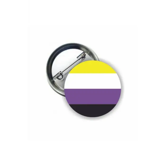 Nonbinary Pride Flag Buton Rozet