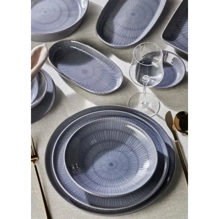 Noon Servis Tabağı Gri 30 Cm
