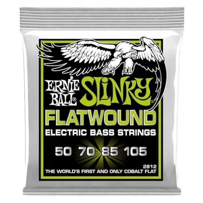 Normal Slinky Flatwound Elektrik Bas Telleri, Ölçü 50-105