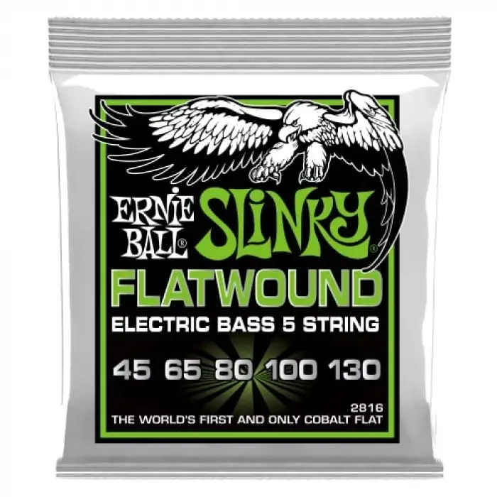Normal Slinky Flatwound Elektrik Bas Telleri, Ölçü 50-105