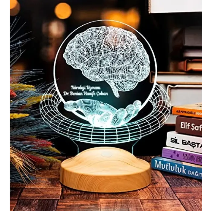Nöroloji Doktoruna Hediye, Nörolog Hediyesi 3d Led Lamba