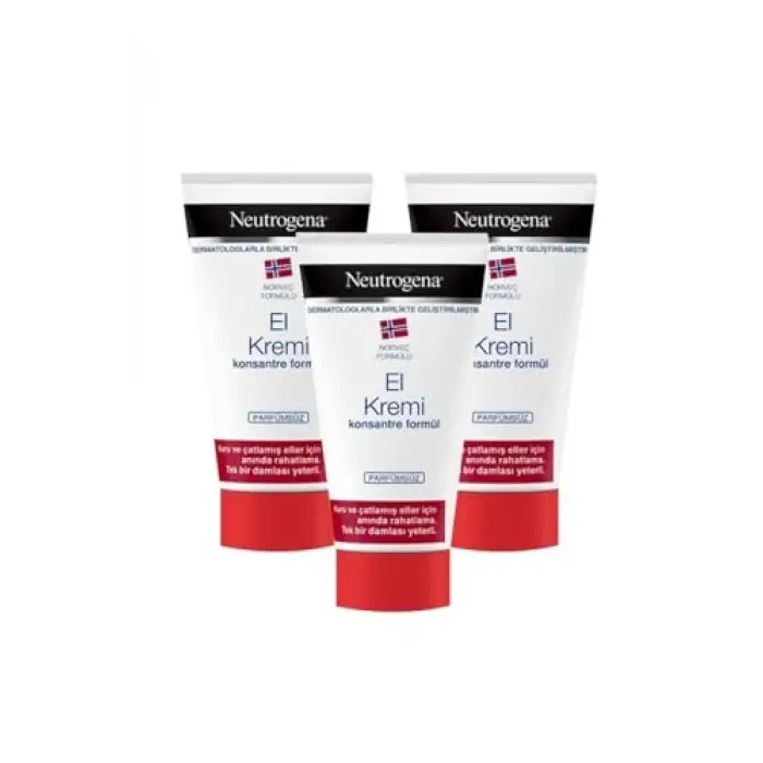 Norveç Formülü El Kremi Parfümsüz 75 ml 3 Adet