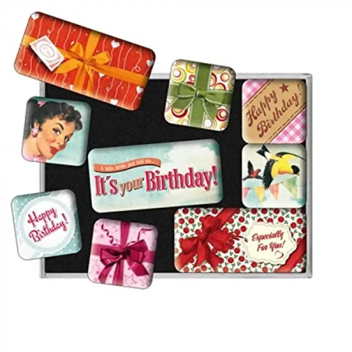 Nostalgic Art Say It Happy Birthday Magnet Set
