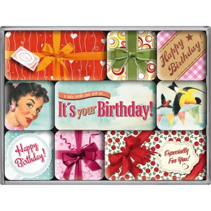 Nostalgic Art Say It Happy Birthday Magnet Set