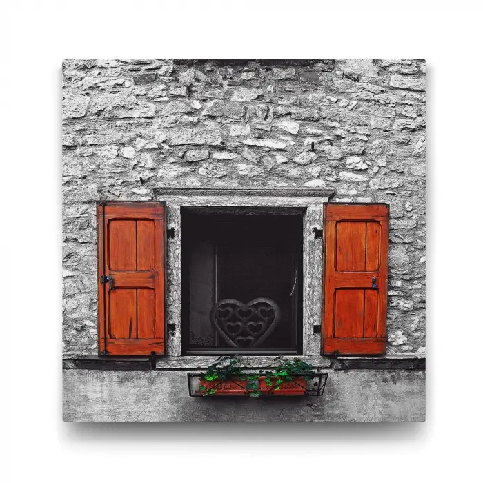 Nostalji Pencere Tablosu - 100x100cm