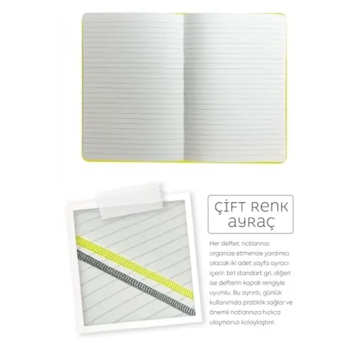 Nota Bene Classic Esnek Kapak Defter 13x21 cm (Sarı)