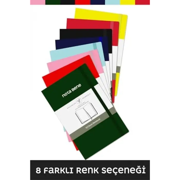 Nota Bene Classic Sert Kapak Defter (Pembe, 13x21 cm)