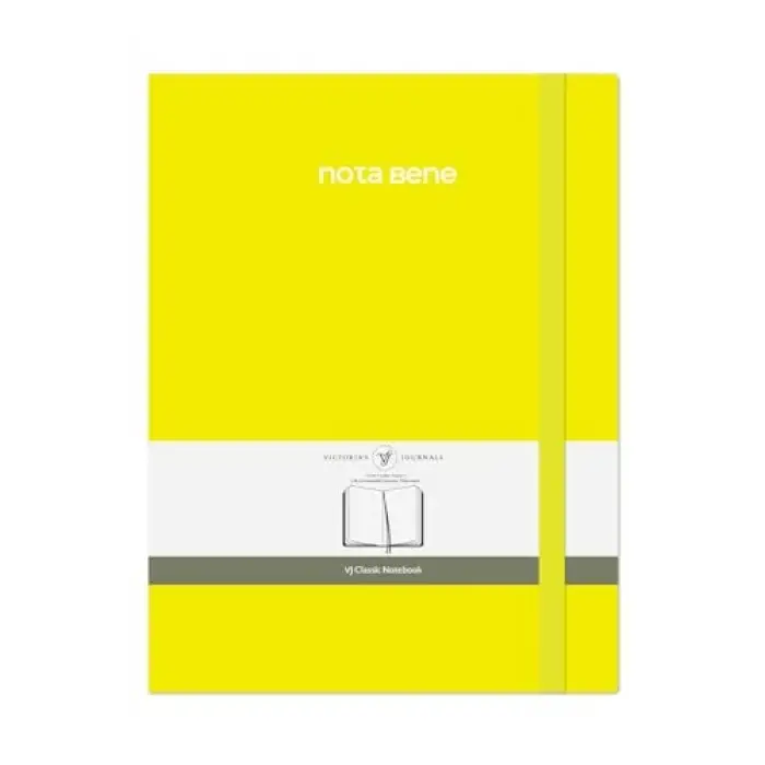 Nota Bene Classic Sert Kapak Defter (Sarı, 19x25 cm)