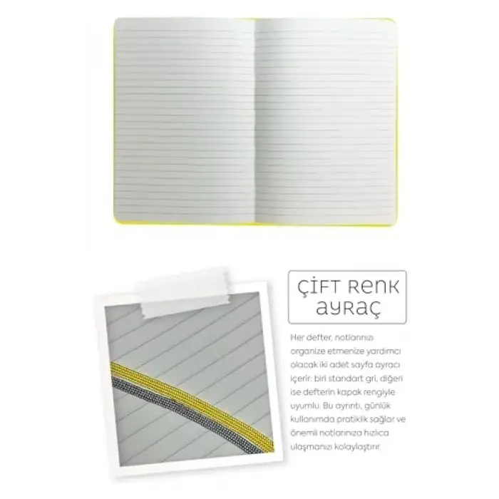 Nota Bene Classic Sert Kapak Defter (Sarı, 19x25 cm)