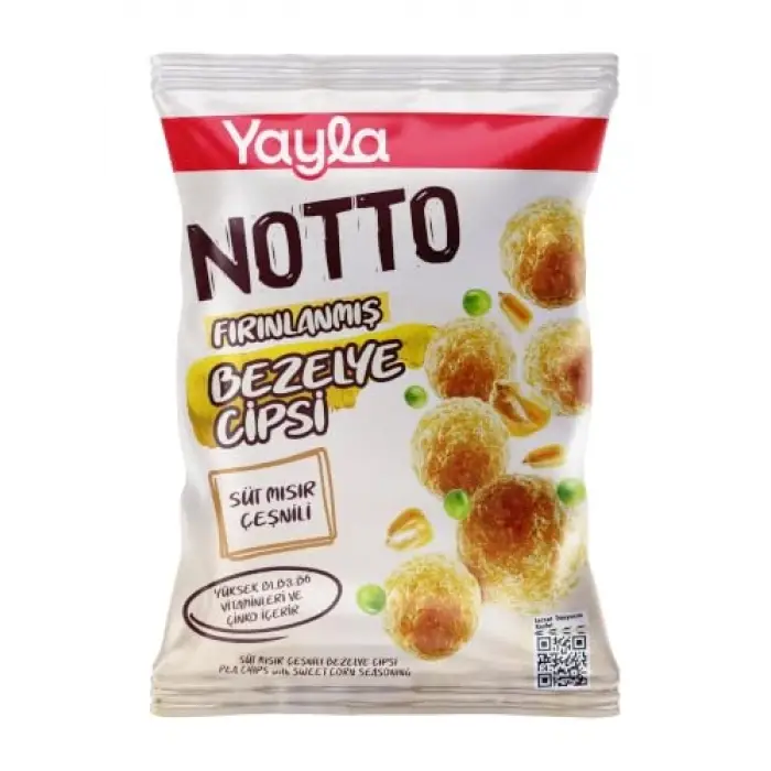 Notto Süt Mısır Aromalı Bezelye Cipsi