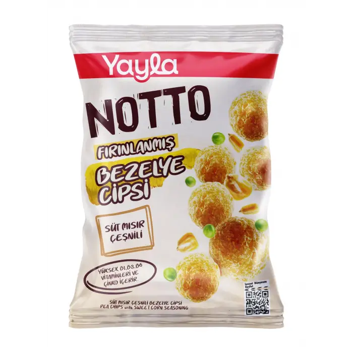 Notto Süt Mısır Aromalı Bezelye Cipsi