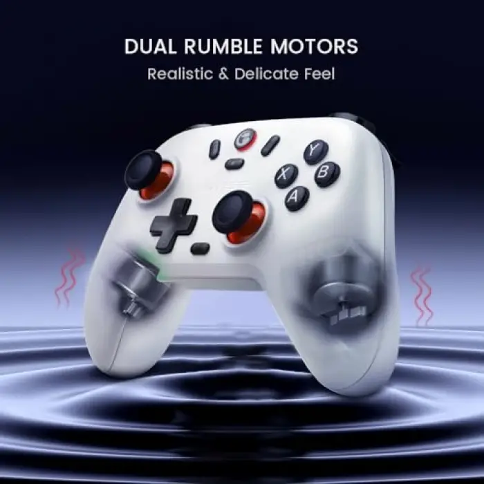 Nova Lite Wireless Controller – 2.4G & Bluetooth Gamepad for Windows PC, iPhone, Android, Switch & Steam Deck – Hall Effect Triggers, Turbo Function, Rumble Vibration (Blush Pink)