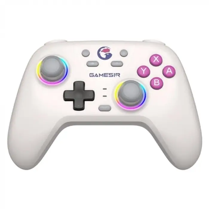 Nova Wireless Switch Pro Controller Switch/Lite/OLED için; Hall efektli JoySticks, RGB LED, Turbo, programlanabilir, hareket kontrolü, uyandırma fonksiyonu (beyaz)