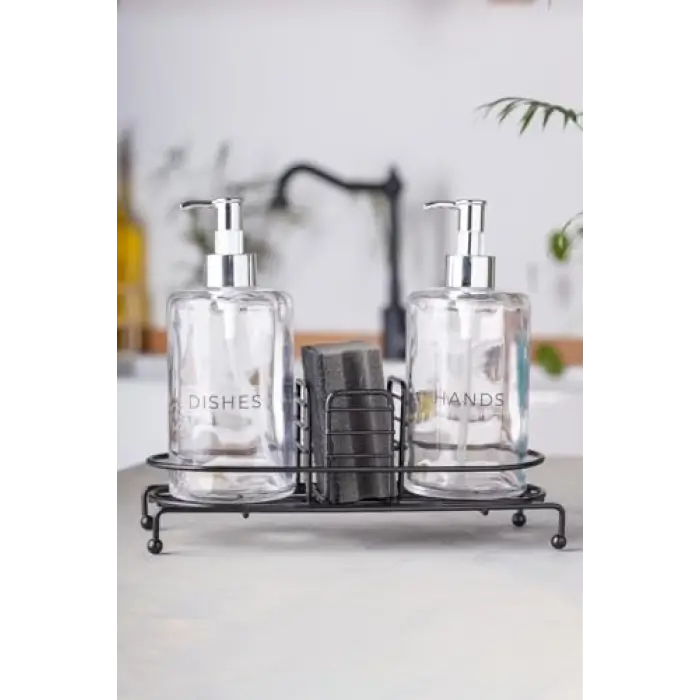 Novy Standlı 2li Sıvı Sabunluk Siyah