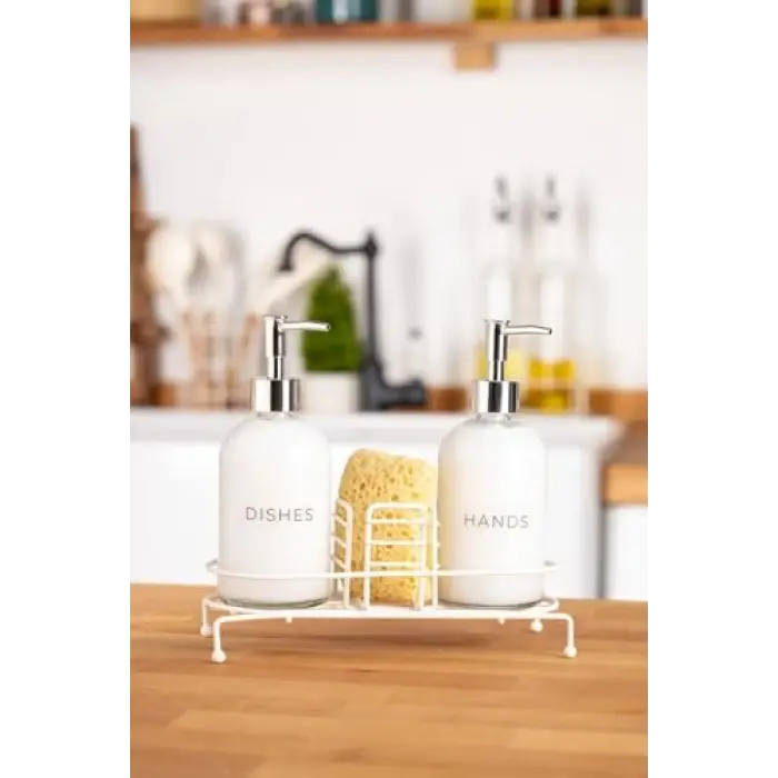 Novy Standlı 2li Sıvı Sabunluk (White)